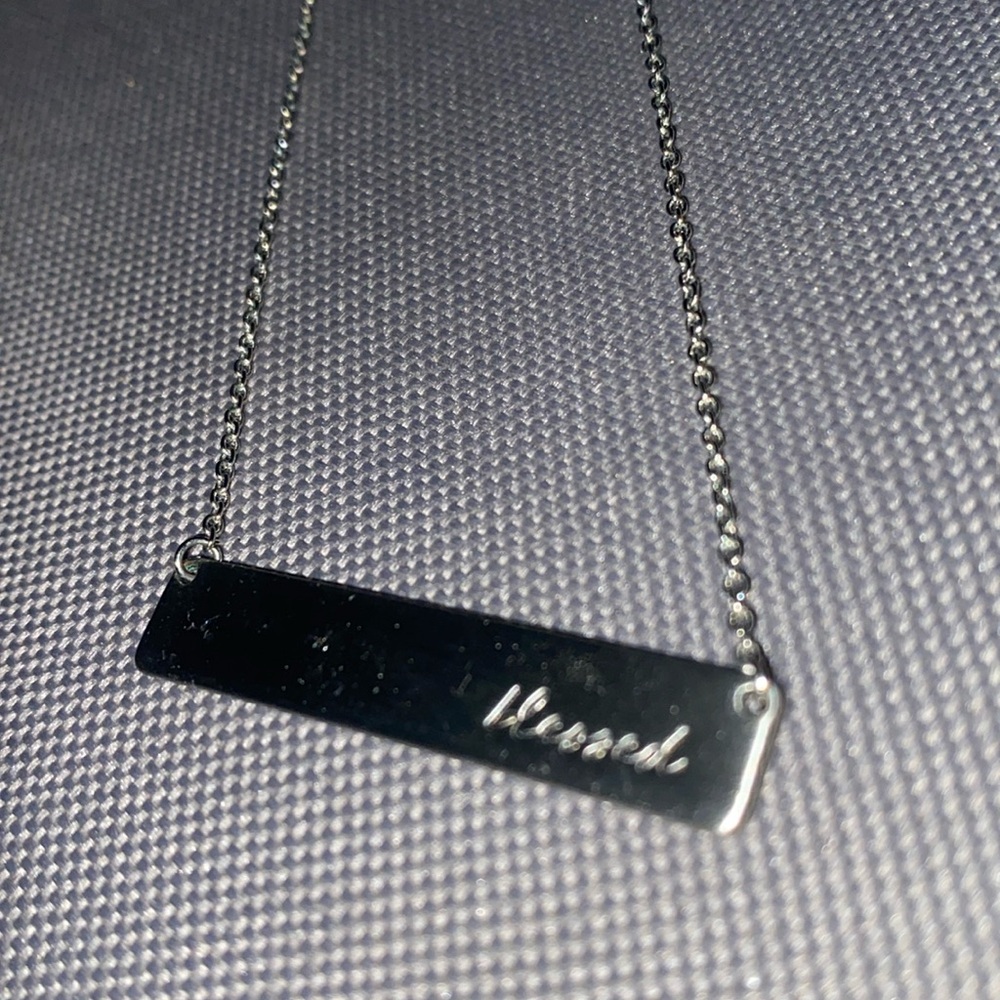 Silver blessed necklace